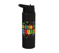 Compleanno Squadra Giocare Mattoni Blocco Costruzione Mattoni Builder Stainless Steel Insulated Water Bottle