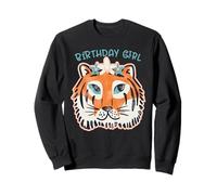 Compleanno Tiger Girl Face Flower Crown Cute Predatory Cat Felpa