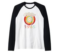 Compleanno Vinile Vintage 1965 Retro Vinile LP Maglia con Maniche Raglan