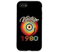 Compleanno Vinile Vintage 1980 Retro Vinile LP Custodia per iPhone SE (2020) / 7/8