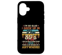 Compleanno vintage anni '80 Sono così felice di essere cresciuto negli anni '80 Custodia per iPhone 16