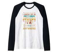 Compleanno Vintage Anni '80 Sono così Felice di Essere Cresciuto negli Anni '80 Maglia con Maniche Raglan