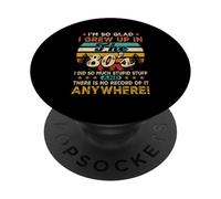 Compleanno vintage anni '80 Sono così felice di essere cresciuto negli anni '80 PopSockets PopGrip Adesivo