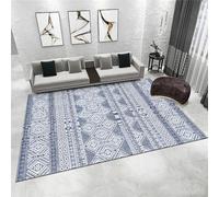 Complementi arredo moderno Geometria grigio blu design tappeto soggiorno resistente accessori casa moderni arredamento camera da letto ragazzo 80x160cm