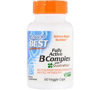 Complesso B completamente attivo Doctor's Best, (vitamine del gruppo B e acido folico in forme attivate) 60 capsule vegetali
