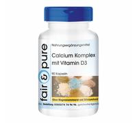 Complesso di calcio - 90 capsule con magnesio + vitamina D3 | equo e puro