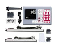 Completa 2 Axis Big Lcd. Kit set di lettura digitale e 2 PCS 5U. Righello ottico lineare della di vetro lineare for la macchina del tornio del mulino, DRO digitale(2 Axis Dro Set)
