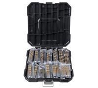 Completato 99Pieces Twist Drill Bits Set per Ferro Lega di Alluminio Materiali Necessità di Foratura con Custodia di Trasporto Set di Punte da Trapano in Acciaio Ad Alta Velocità
