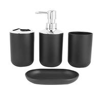 Complete Bathroom Accessory Kit with Soap Dish Dispenser Storage Wash Cup 4pcs Electroplated Plastic Set Elegant Decor Gift for Home Hotel Restaurant Clubhouse
