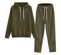 Complete Elegante Donna Larghi Tute Invernale Leggera Completi Felpe Con Cappuccio E Pantaloni Vita Alta Completo Palestra Da Passeggio Tuta Abbigliamento Due Pezzi Comode Taglie Forti Sportivo