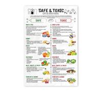 Complete Guide to Safe Foods for Dogs and Cats Educational Chart What to Avoid and What to Feed(Unframed,08x12inch(20x30cm))