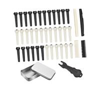 Complete Guitar Bridge Hardware Set ABS Bridge Pins Saddles and Metal Puller Tool Suitable for Quick String Changes ABS Guitar Bridge Pins Guitar Bridge Pin Installation Professional Guitar