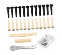 Complete Guitar Bridge Hardware Set ABS Bridge Pins Saddles and Metal Puller Tool Suitable for Quick String Changes ABS Guitar Bridge Pins Guitar Bridge Pin Installation Professional Guitar