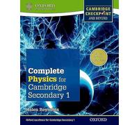 Complete Physics for Cambridge Lower Secondary – Cambridge Checkpoint and beyond – Lingua inglese