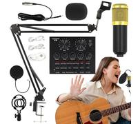 Complete Recording Microphone Set, Microphone Set for Podcasting, Microphone Set for Recording, Recording Equipment Set, Studio Microphone Set, Recording Mic Bundle, Condenser Microphone Recording Kit
