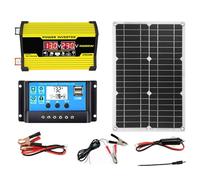 Complete Solar System - 18W 12V Solar Panel Kit With 300W Inverter, 30A Charge Controller, 2 USB Ports LED Display | DC 12V To AC 110V/220V Power Converter For Home RV Camping Backup