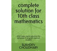 complete solution for 10th class mathematics: 10th class maths solution for complete in english medium student