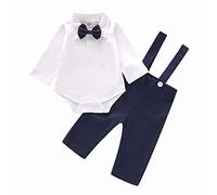 Completi da Battesimo per Neonato Completi da Uomo Completi da Sposa con Cravatta a Maniche Lunghe da Bambino per l'autunno Primaverile