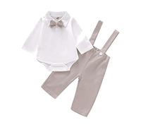 Completi da Battesimo per Neonato Completi da Uomo Completi da Sposa con Cravatta a Maniche Lunghe da Bambino per l'autunno Primaverile