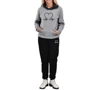 Completi da Donna 2 Pezzi Complete Sportiva Casual Cotone Elegante Fitness Felpa in Pile Calda Pullover Senza Cappuccio e Pantalone Pantaloni Tuta Larghi Palestra Tute Leggera