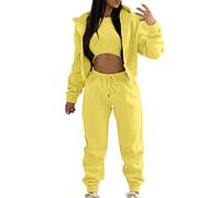 Completi da Donna 2 Pezzi Palestra Tute Casual Leggera Leggero Ginnastica Autunno Inverno Curvy Training Felpa con Cappuccio e Pantalone Tuta Casa Completo Sportivo