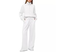 Completi da Donna 2 Pezzi Tuta Sportiva Completa Autunno Inverno Due Cotone Jogging Completo Palestra Sportivo Ginnastica Curvy Felpa con Cappuccio Pantaloni Vita Alta Set di Taglie Forti Tute
