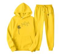 Completi da Donna 2 Pezzi Tuta Sportiva Maniche Lunghe Fitness Cotone con Cappuccio Set Top e Pantaloni per Running Ginnastica Workout Outfit Tempo Libero Yoga Sportswear