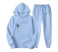 Completi da Donna 2 Pezzi Tuta Sportiva Tute Casual Leggera Completo Sportivo Ginnastica Curvy Pullover Felpa Senza Cappuccio E Jogging Pantaloni Set di con Palestra Invernale