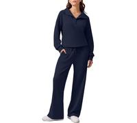 Completi Da Donna Completa Due Pezzi Felpa Con Cerniera E Pantaloni Jogging | Completo Da Ginnastica Oversize Elastico Tracksuit Da Casa Leggero Morbido Set Felpata In Pile Sportivo Loungewear Caldo