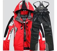 Completi Da Sci Da Uomo Giacche E Pantaloni Da Sci Caldi Giacca Impermeabile Antivento Pantaloni Da Snowboard Da Sci Abbigliamento Termico Da Esterno,C,L