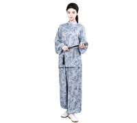 Completi Da Tai Chi Abito da donna Tai Chi in cotone e lino Wushu Kung Fu a maniche lunghe