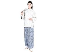 Completi Da Tai Chi Abito da donna Tai Chi in cotone e lino Wushu Kung Fu a maniche lunghe
