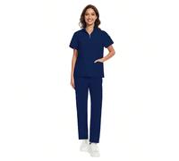 Completi di uniformi chirurgiche da donna, articoli per infermiere, top e pantaloni, uniformi cliniche, abiti da lavoro per saloni di bellezza, spa e ospedali L,M,S,XL,XXLColore unicoTessuto intreccia