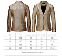Completi Disco Anni 70 per Uomo | Giacca con Paillettes Lucenti per Halloween | Giacca da Uomo Blazer Costume per Adulti per Feste ed Eventi come Matrimonio, Halloween, Natale, Ballo, Compleanno e Tra