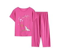 Completi Donna con Pantaloni Eleganti in Cotone e Lino Tute Donna Larghi Taglie Forti Completo Estivo Pantalone E Top Due Pezzi Tuta Anziani Casual Completa Maniche Corte Leggera Curvy Set 2 Pezzi