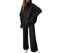 Completi Donna In Maglia Curvy Set Maglia E Pantalone Gamba Larga Completo 2 Pezzi Elegante Casual Tuta Da Casa Comode Invernale Completo Due Pezzi Outfits Complete Leggera Calda Tute Morbida Sportiva