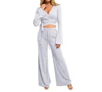 Completi Eleganti con Pantaloni a Palazzo Sportive Intere Tutone Termico Bordeaux Ski Viscosa Senza Taglia Canotta Polvere Polo Spalline Classica Adulta Microfibra Lusso del Vestirsi