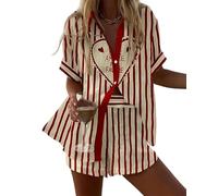 Completi Hawaiani donna in 2 pezzi stampe 3D con palme tropicali e rane camicia corta a maniche corte top e pantaloncini con coulisse set estivo da tempo libero vacanza abbigliamento boho da spiaggia