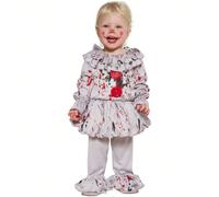 Completi per Bambini Maschi Questo costume da clown malvagio per bambini è progettato per offrire un look terrificante e divertente a bambini e bambine durante feste a tema, Halloween, carnevali ed ev