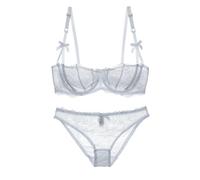 Completini Sexy Intimo Erotico Slip Invisibile Donna Lussuoso Reggiseno Invisibile Schiena Nuda Reggiseno Sexy in Pizzo Bianco Traforato per La Luna di Miele Romantica
