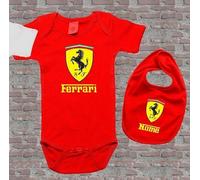 COMPLETINO BODY BAVAGLINO FERRARI NEONATO DA 6-24 MESI PERSONALIZZATO CON NOME