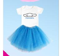 COMPLETINO BODY GONNELLINA TULLE HELLO KITTY 12-24 MESI PERSONALIZZATO CON NOME