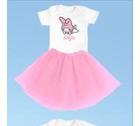 COMPLETINO BODY GONNELLINA TULLE HELLO KITTY 12-24 MESI PERSONALIZZATO CON NOME