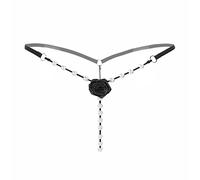 Completino Sexy Completini Intimi da Donna Sexy Open Underwear Thong V String Burn Crotch Lace Ladies Body Trasparente Donna Reggiseno Sexydonna Hot Black One Size