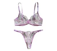 Completino Sexy Lingerie in Rete Trasparente con Ricami Floreali per Donna,Elegante e Comoda,Abbigliamento Casual per la casa 1991