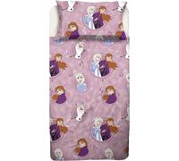 COMPLETO LENZUOLA FROZEN ELSA E ANNA DISNEY LETTO SINGOLO BIMBA 100% COTONE