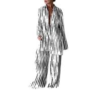 Completo 2 Pezzi Donna Completo Curvy Larga Estivo Bianchi Celeste Monocolore Fantasia Offerte Natale Corallo Pied Giovanile Corsa Elegantissima Il Freddo Valle Monopezzi
