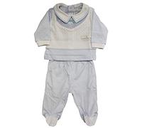 #Completo 2 Pezzi Elegante Gilet Neonato Baby NG CELESTE BLU-Celeste-1/3 mesi