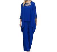 Completo 3 Pezzi Donna Chiffon Slim Fit Business Blazer d'Affari Elegante Ufficio Cappotto Giacca e Pantaloni e Crop Top Set Tuta Abiti Casual Da Lavoro Per Le Donne Eleganza Outfits