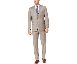 Completo A Quadri Michael Kors Beige 38 Corto / 31W x Non Rifinito